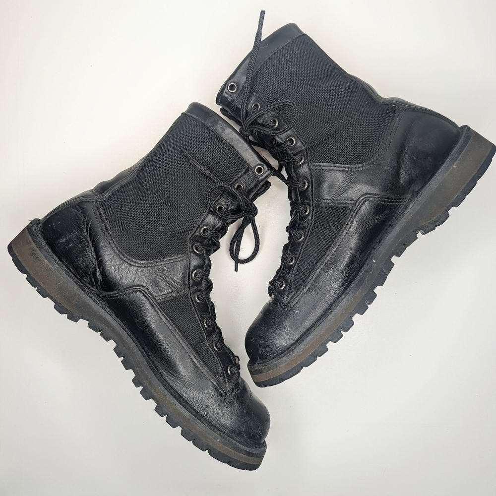 Danner Acadia boots 8" tactical black leather canvas lace up men's size 10 - Picture 2 of 8